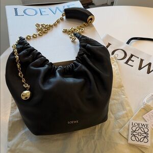 LOEWE Squeeze Small Leather Bag Black